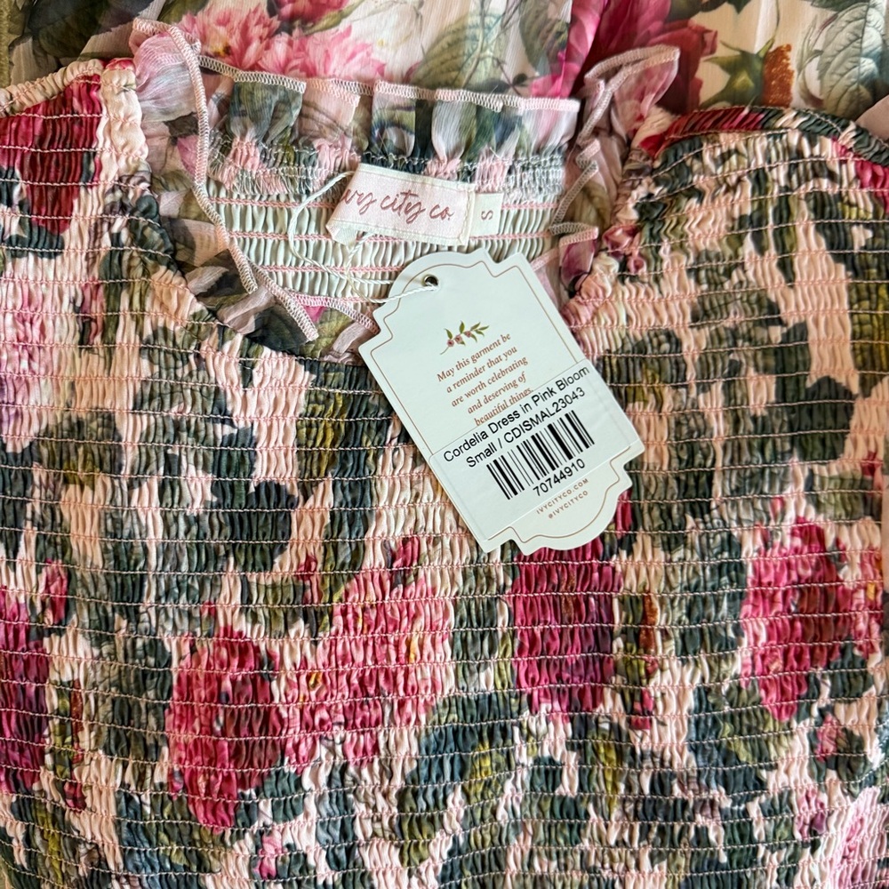 Ivy City Cordelia Dress in Pink Bloom Size Small - Picture 3 of 6